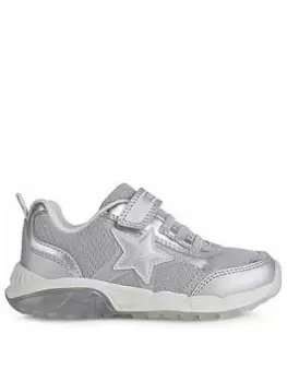 Geox Girls Aspaziale Trainer, Silver, Size 13 Younger