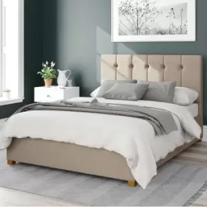 Hepburn Eire Linen Ottoman Bed Frame Natural