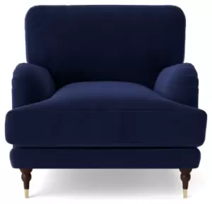 Swoon Charlbury Velvet Armchair - Ink Blue