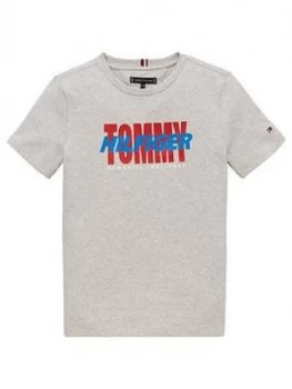 Tommy Hilfiger Boys Short Sleeve Alpine Logo T-Shirt - Grey