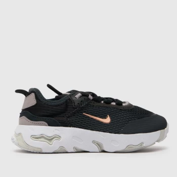 Nike Black & Purple React Live Girls Junior Trainers