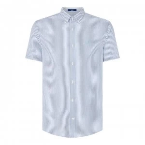 Gant Short Sleeve Seersucker Shirt - Blue 448