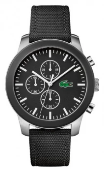 Lacoste 12.12 Mens Chronograph Black Silicone Strap Watch