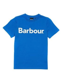 Barbour Boys Logo T-Shirt - Frost Blue, Frost Blue, Size 6-7 Years