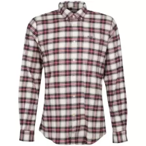 Barbour Mens Alderton Tailored Shirt Ecru Large