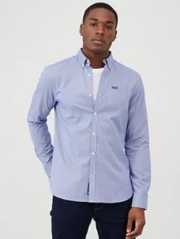 Superdry Classic London Gingham Shirt - Blue Size M Men