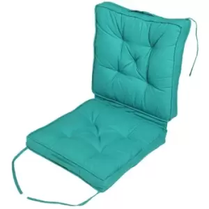 Teal Cotton Travel Support Booster Cushion - Teal - Homescapes