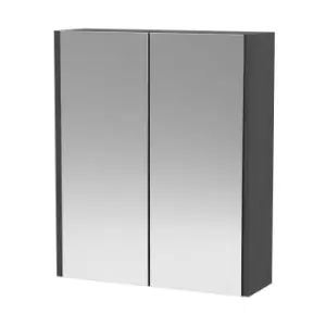 Hudson Reed Juno 600mm Mirror Unit (50/50) - Graphite Grey