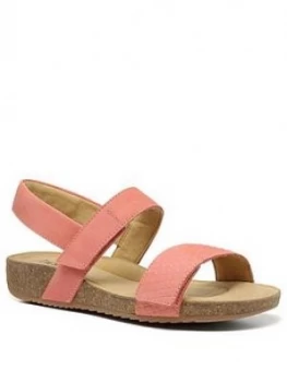 Hotter Haven Footbed Sandals - Coral