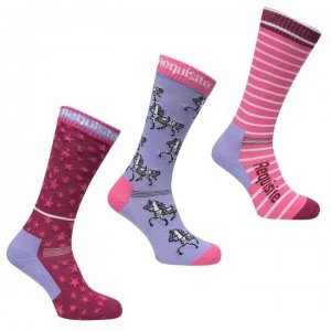 Requisite 3 Pack Socks Junior Girls - Multi