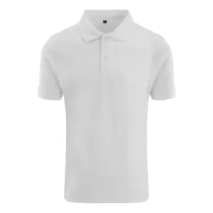 AWDis Just Polos Mens Stretch Pique Polo Shirt (XL) (White)