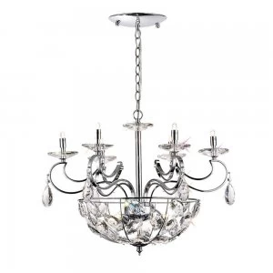 Ceiling Pendant 6+3 Light G9 Polished Chrome, Crystal