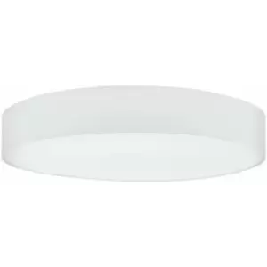 Loops - Flush Ceiling Light Colour White Circular Shade White Fabric Bulb E27 7x25W