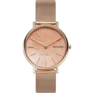 Skagen Ladies Signatur Rose Gold Plated Watch - SKW2732