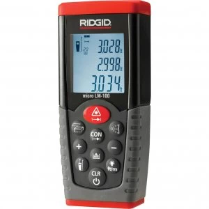 Ridgid Micro LM 100 Distance Laser Measurer 50m Range 50m 164ft