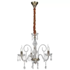 Fan Europe MONALISA 3 Light Chandeliers Gold, Crystal 53x70cm