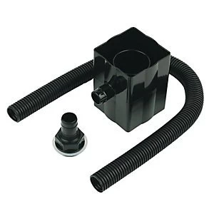 FloPlast RVS1B Round to Square Downpipe Rainwater Diverter - Black