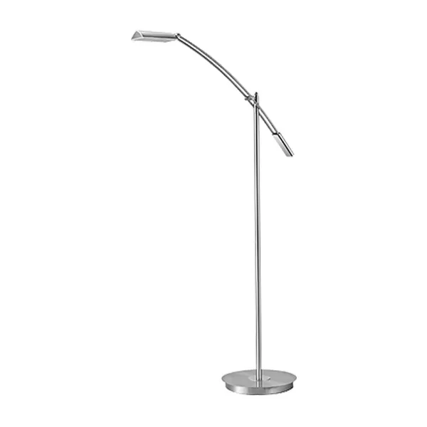 Verona Modern Task Floor Lamp Nickel Matt 3000K