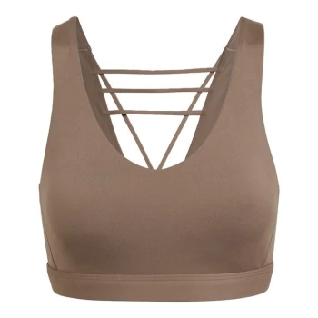 adidas CoreFlow Luxe Medium-Support Bra Womens - Brown