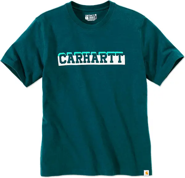 Carhartt Relaxed Fit Heavyweight Logo Graphic T-Shirt, blue, Size M