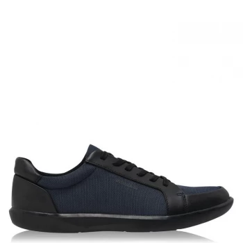 Calvin Klein Macabee Leather Trainers - Black/Navy