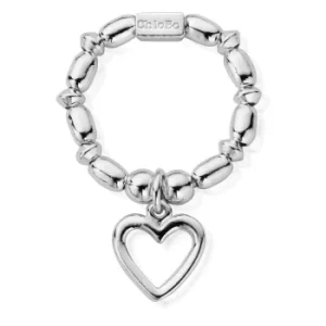 ChloBo SRMR2007 Women&apos;s Mini Rice Open Heart Ring