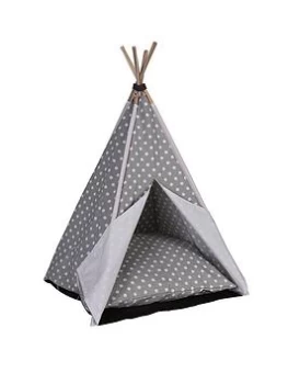 Happy Pet Cat Teepee Polka 47x47x75cm Fabric: First Class %100 Cotton Woven Inner paddin