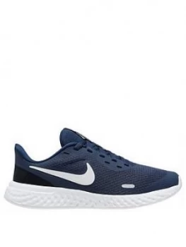 Nike Revolution 5 Junior Trainers - Navy/White, Size 5.5