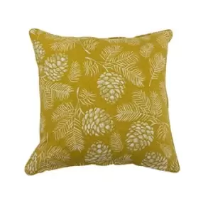 Furn Irwin Woodland Design Cushion Cover (One Size) (Mustard Yellow)