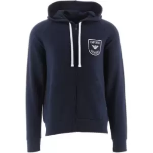 Emporio Armani Loungewear Marine Blue Logo Hoodie