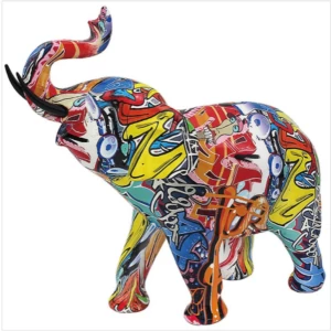 Graffiti Elephant Large Figurine By Lesser & Pavey