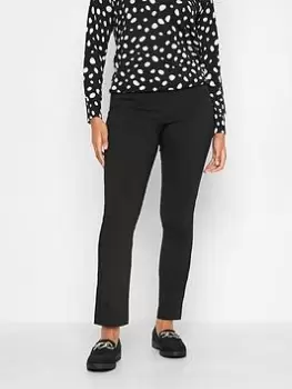 M&Co Black Straight Leg Bengaline Trouser, Black, Size 22, Inside Leg Regular, Women