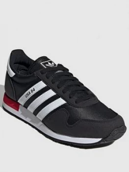 adidas Originals USA 84 - Black, Size 6, Men