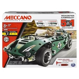 Meccano 5 Model Set Roadster with Pull Back Motor