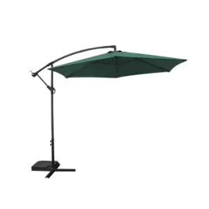 Groundlevel 3M Banana Garden Parasol - Green