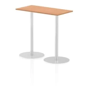 Italia Poseur Table Rectangle 1200600 Top 1145 High Oak