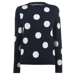 Gant Polka Dot Crew Sweater - 433 Eve Blue