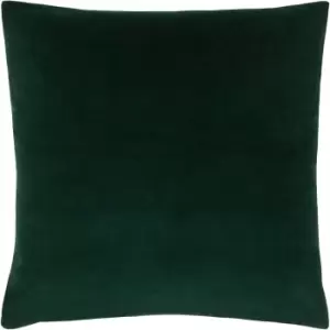 Evans Lichfield Sunningdale Velvet Cushion Cover (50cm x 50cm) (Bottle Green)