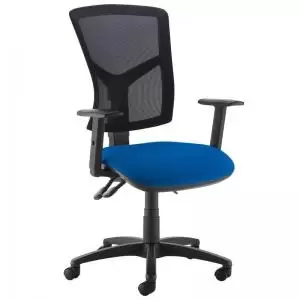 Senza high mesh back operator chair with adjustable arms - Curacao