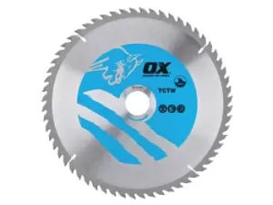 OX Tools OX-TCTW-2103060 OX Wood Cutting Circular Saw Blade 210mm x 30 x 60T ATB