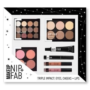 NIP+FAB Exclusive Black Friday Triple Impact Makeup Kit Black