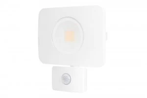 LED Floodlight 50W 4000K 4500lm PIR Sensor Matt White IP64