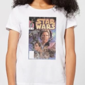 Star Wars Classic Comic Book Cover Womens T-Shirt - White - M