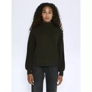 Chunky Knit Jumper with High Neck