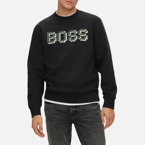 BOSS Orange Weglitchlogo Cotton-Jersey Sweatshirt - M