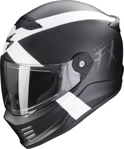 Scorpion Covert FX Gallus Matt Black-White Full Face Helmet XL