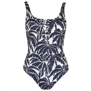 Watercult Coco Lace Up Swimsuit - 357INDIGOCREAM