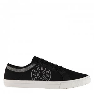 Jack and Jones Ross Canvas Print Mens Trainers - Anthracite