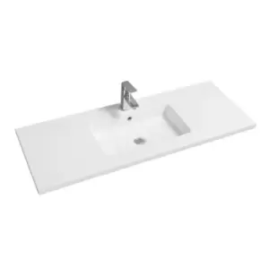 Limoge Mid-edge Ceramic 121Cm Inset Basin With Rectangular Bowl