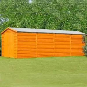 Shire 10 x 20ft Double Door Windowless Overlap Apex Wooden Shed - Garden & Outdoor